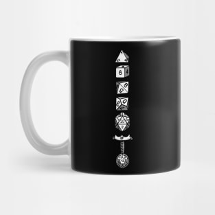 Dice Sword Funny Dungeons And Dragons DND D20 Lover Mug